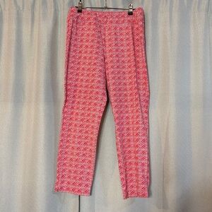J. McLaughlin Coral and Blue Geometric Women's Pants